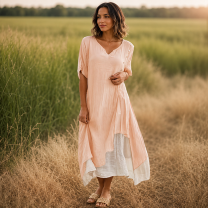 Aveline — Robe Maxi à Col V