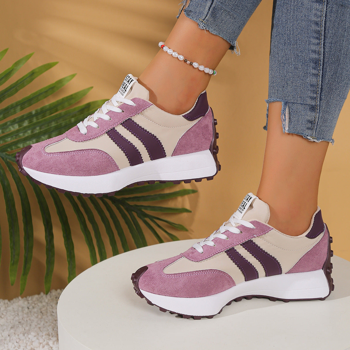 AZZY - Confortables Baskets Basses Décontractées pour Femmes