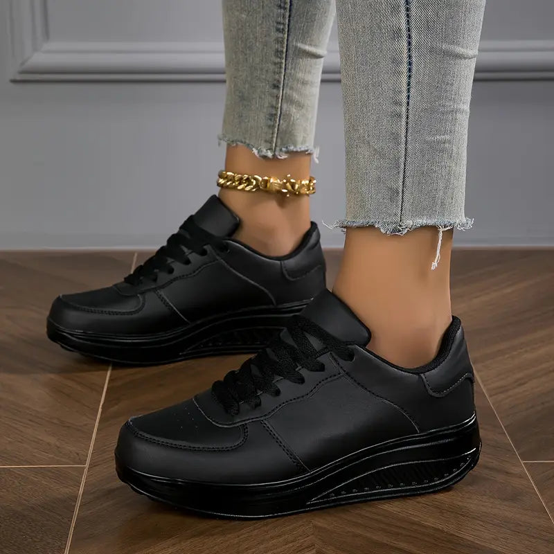Chaussures Élégantes et Confortables - Confortables Baskets à Talon Wedge Casual