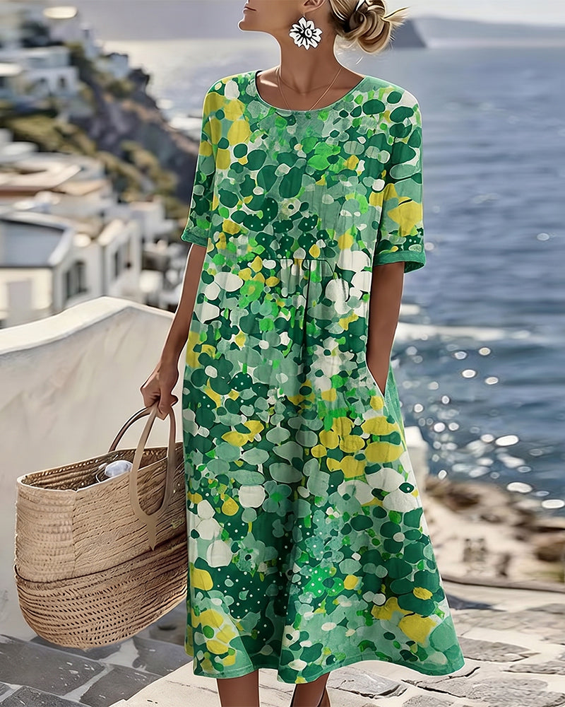 Tessène - Robe imprimée à coupe décontractée