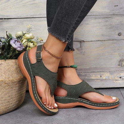 ComfortoFit - Élégantes Sandales Plates pour Femmes Oxford