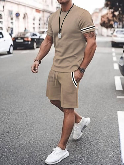 Ashford — Ensemble T-shirt et Shorts Rayés