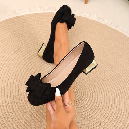 Talons Hauts Carrés Éléguants avec Talon Épais - Élégantes Chaussures pour Femmes