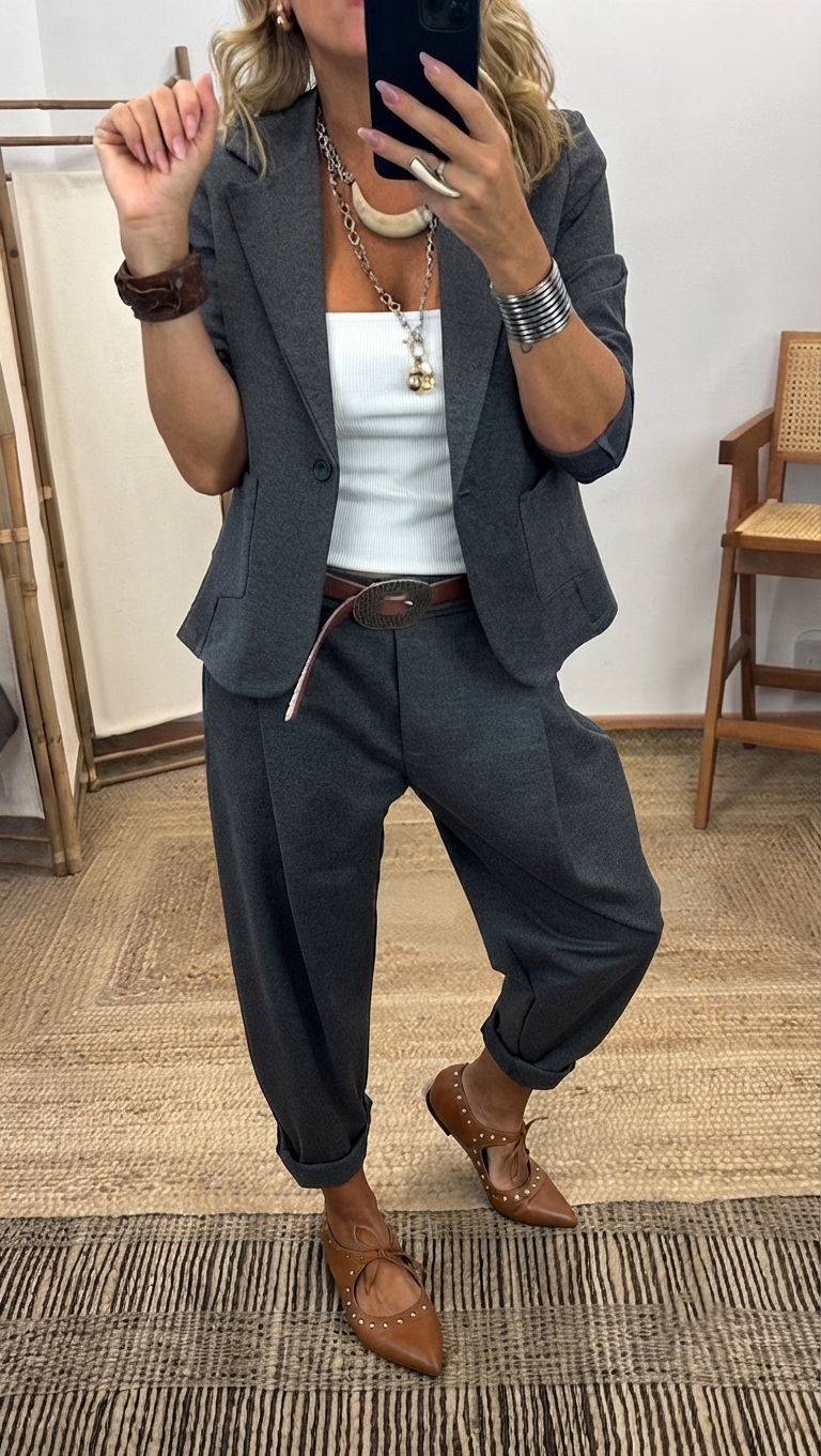 Solerra — Blazer et Pantalon sans Rides