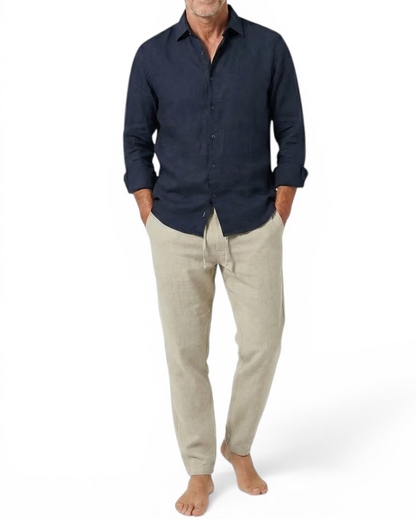 Pantalons de Plage en Lin – Détente Respirant