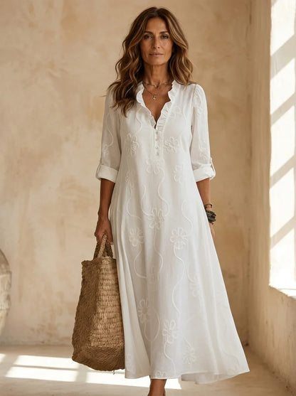 Sienna — Robe d'été à motif floral avec contrôle du ventre