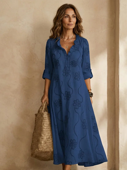 Sienna — Robe d'été à motif floral avec contrôle du ventre