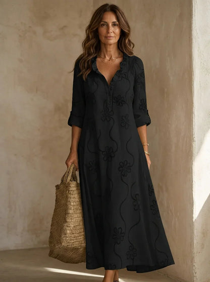 Sienna — Robe d'été à motif floral avec contrôle du ventre