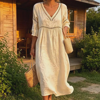 Daisy — Robe Décontractée Découpée Uni