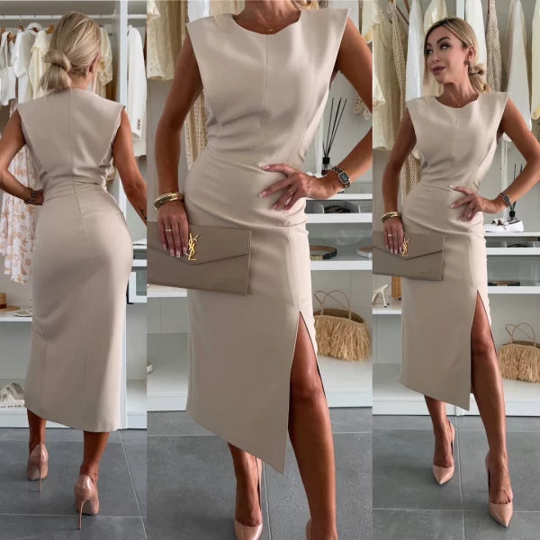 Robe — Robe Midi Ajustée Sans Manches