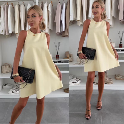 Cali — Robe Mini Sans Manches Style Blazer