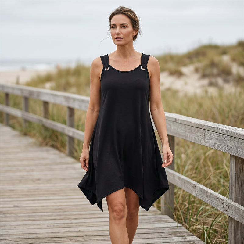 Verlynne — Robe sans manches avec ourlet asymétrique