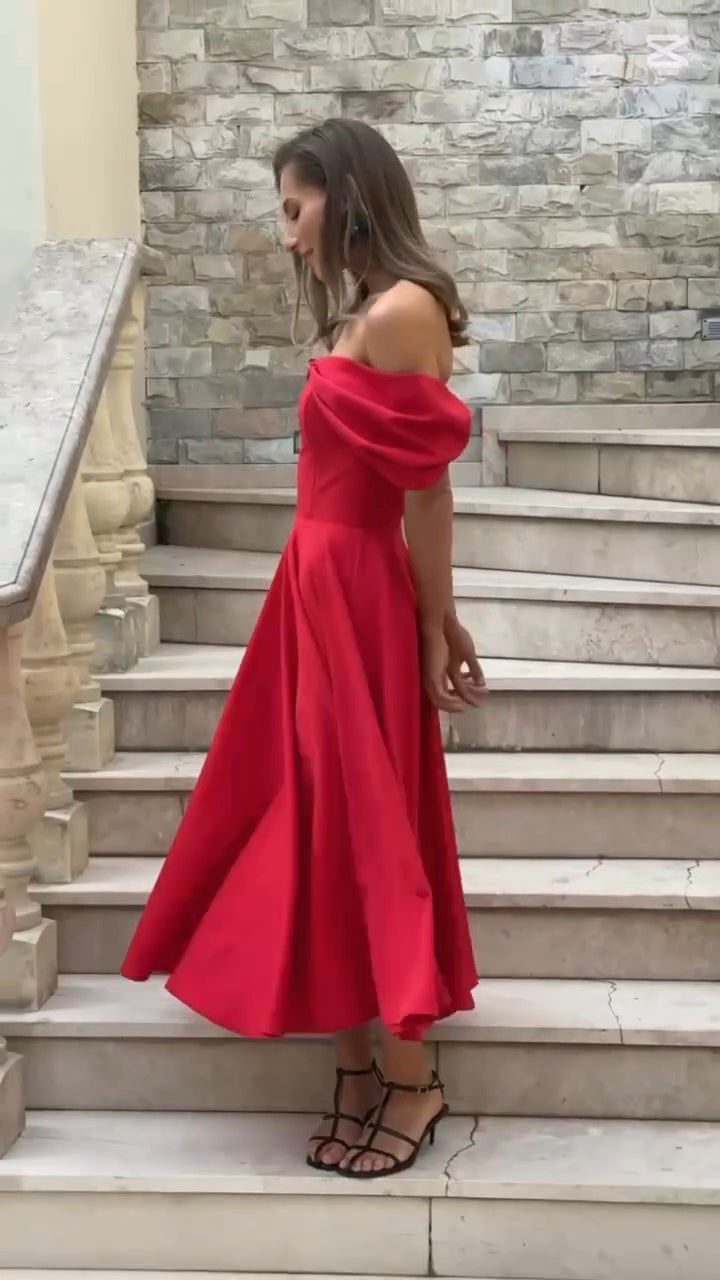 Deliha — Robe fluide à épaules dénudées