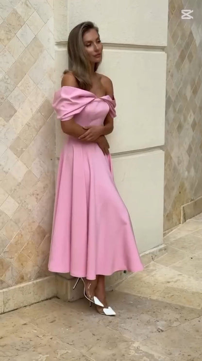 Deliha — Robe fluide à épaules dénudées