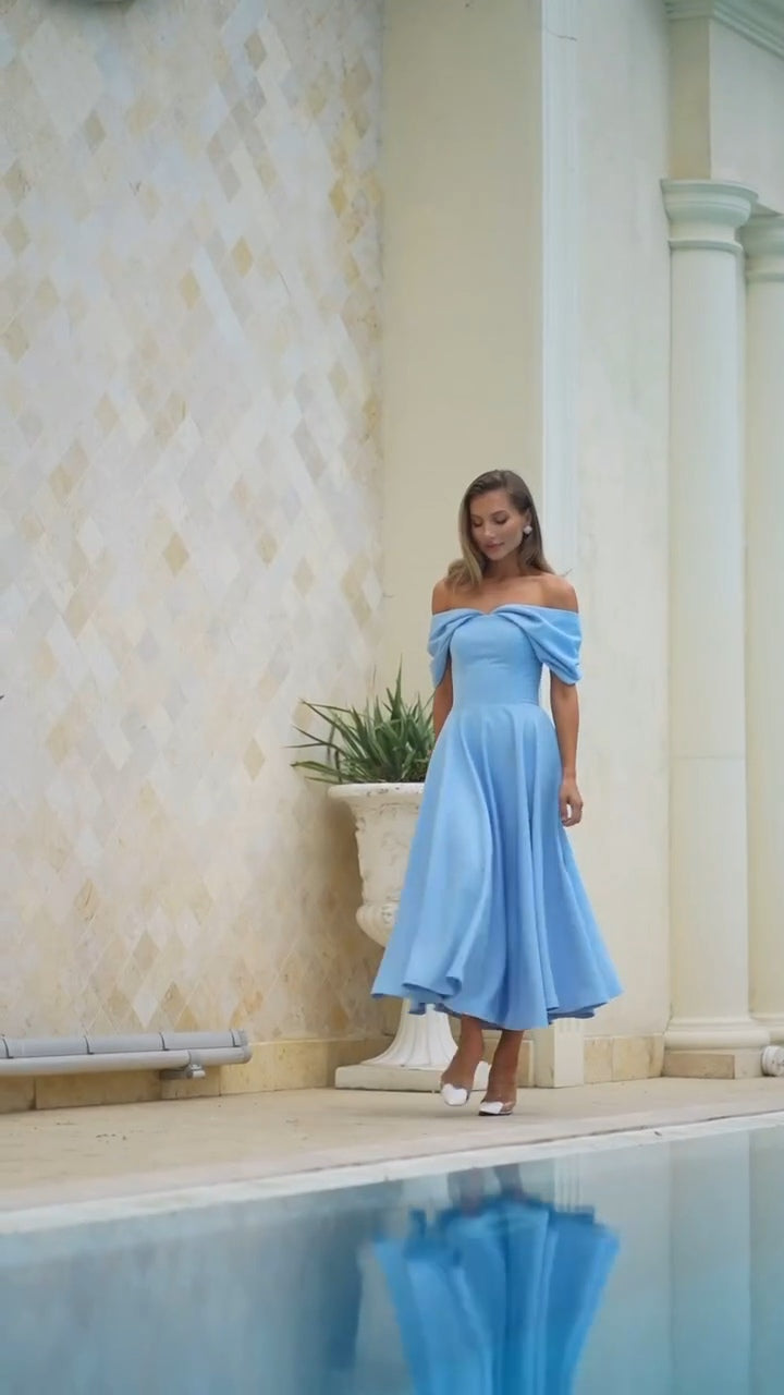 Deliha — Robe fluide à épaules dénudées