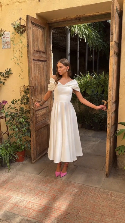 Deliha — Robe fluide à épaules dénudées
