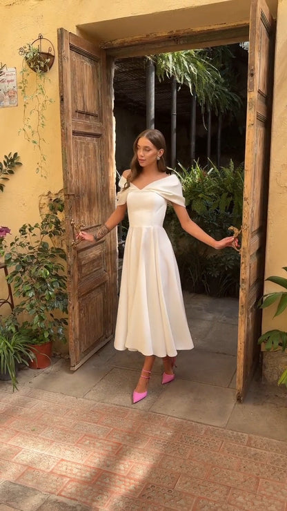 Deliha — Robe fluide à épaules dénudées