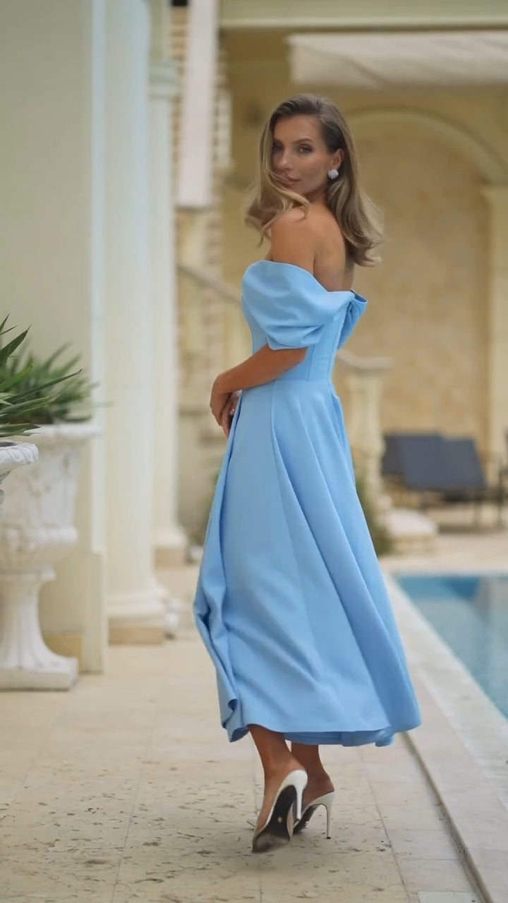 Deliha — Robe fluide à épaules dénudées