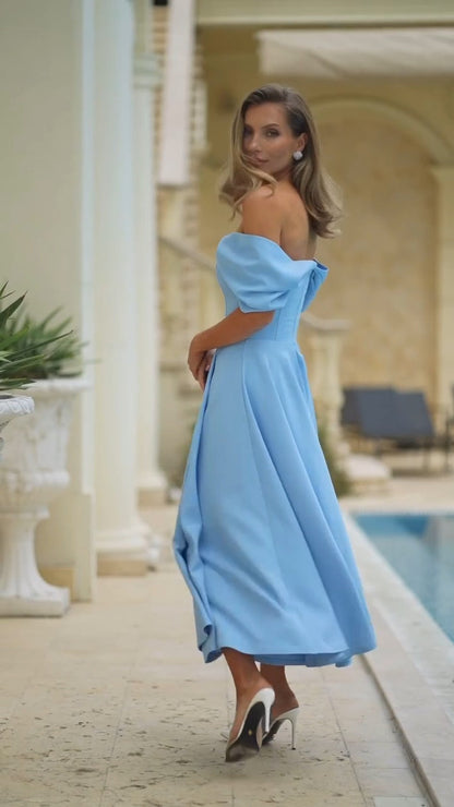 Deliha — Robe fluide à épaules dénudées