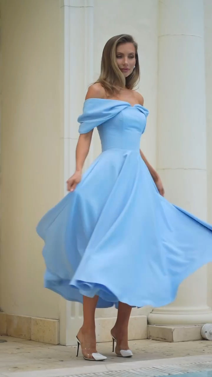 Deliha — Robe fluide à épaules dénudées