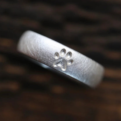 Malens — Bague en Argent avec Empreinte de Patte