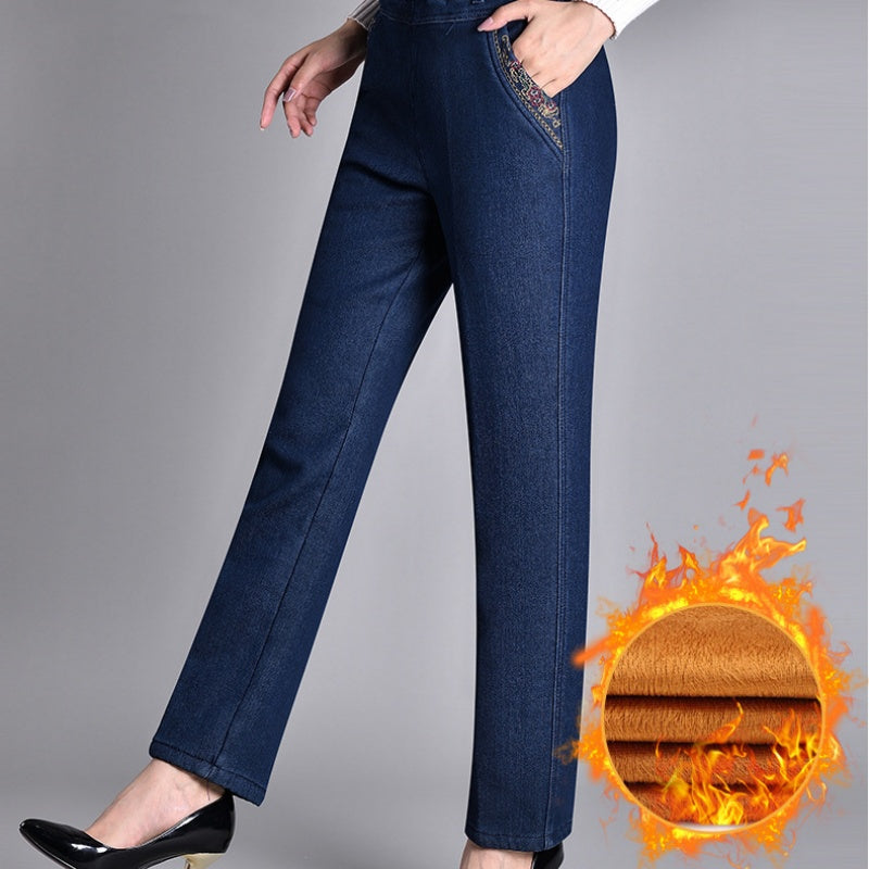 Céline — Jean Coupe Droite à Taille Élastique