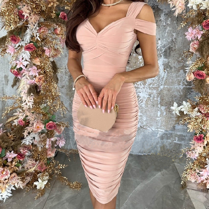 Nadalyn — Robe Bodycon Ajustée à Épaules Dégagées