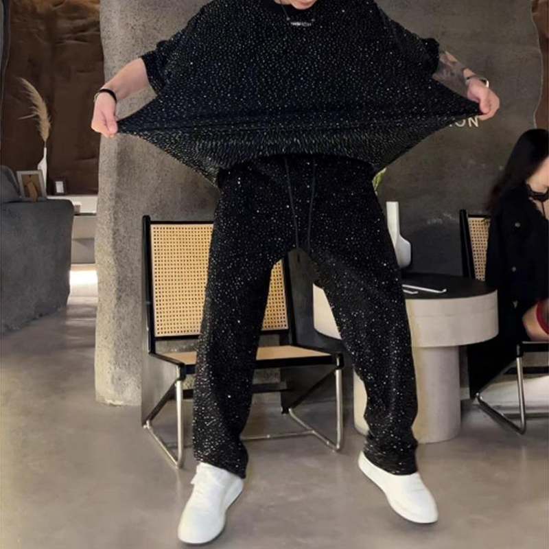 Corvellan — Ensemble à Deux Pièces à Manches Courtes et Pantalon Large