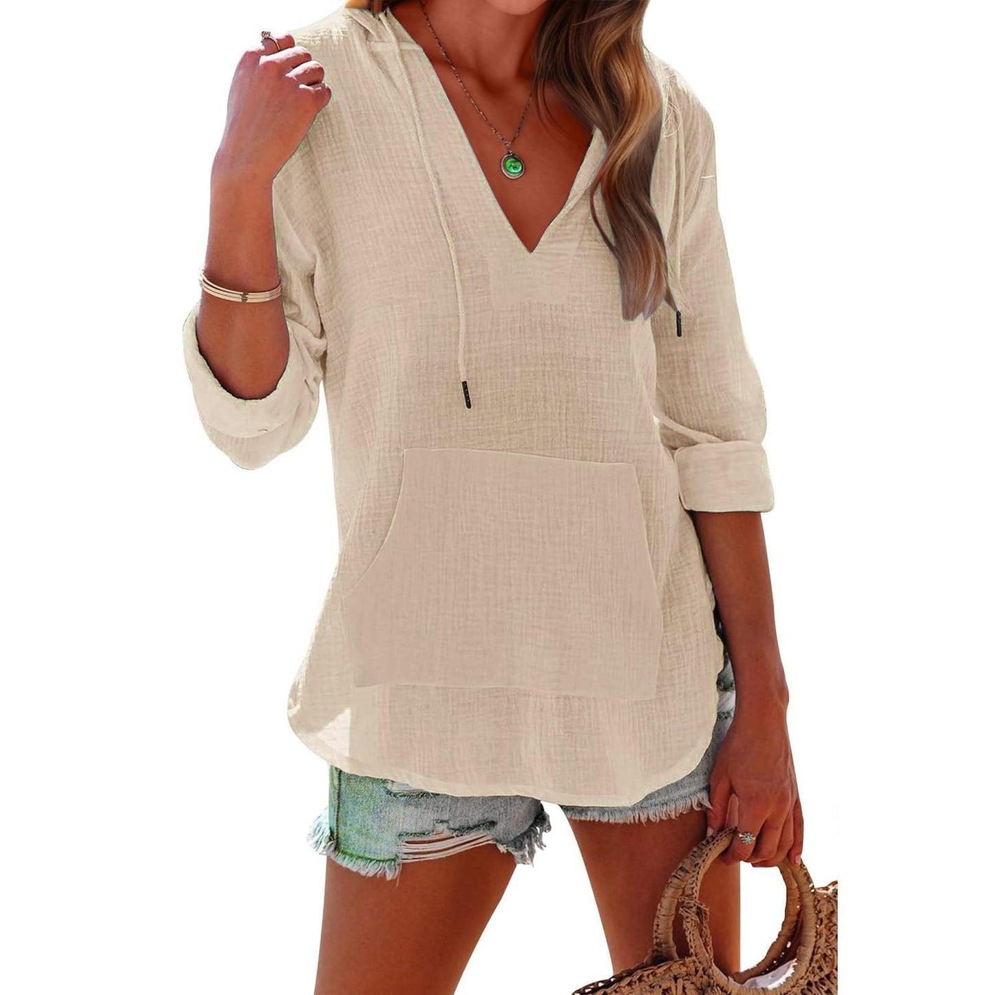Solveig — Robe de Plage Oversize à Capuche