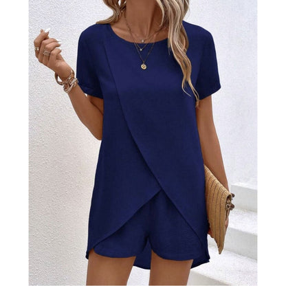 Vaelora — Ensemble Top Asymétrique & Shorts