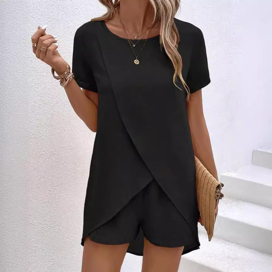 Vaelora — Ensemble Top Asymétrique & Shorts