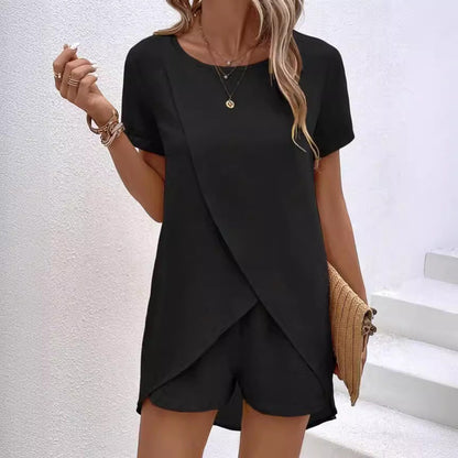 Vaelora — Ensemble Top Asymétrique & Shorts