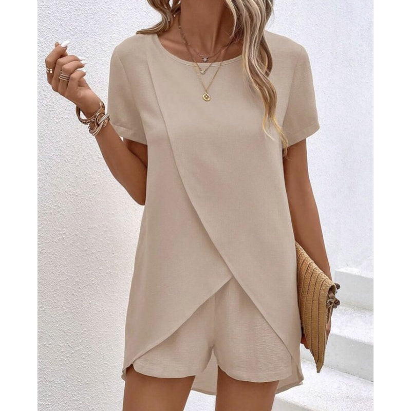 Vaelora — Ensemble Top Asymétrique & Shorts