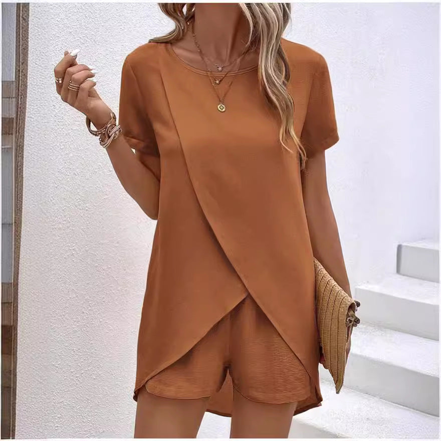 Vaelora — Ensemble Top Asymétrique & Shorts