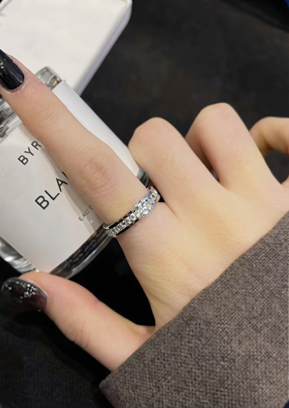 Verallo — Bague Spinner en Acier Titane avec Zirconia