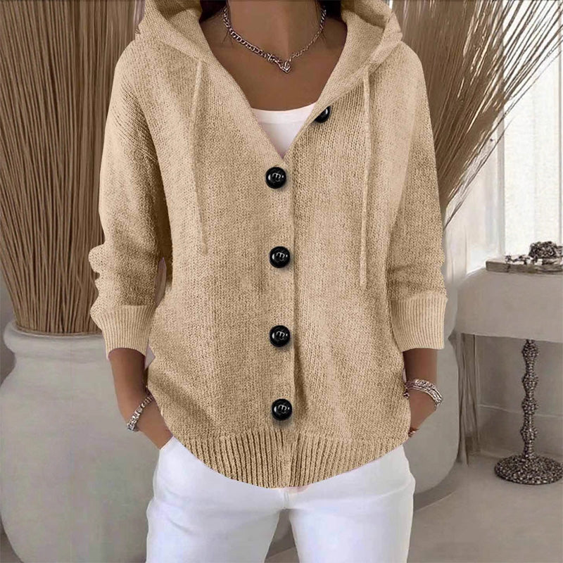 Linden — Cardigan en grosse maille avec capuche