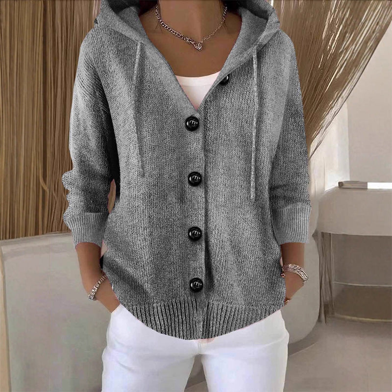 Linden — Cardigan en grosse maille avec capuche