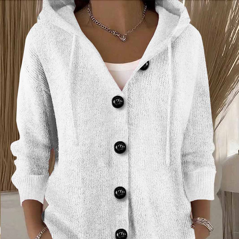 Linden — Cardigan en grosse maille avec capuche
