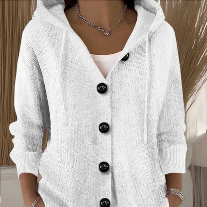 Linden — Cardigan en grosse maille avec capuche