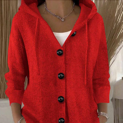 Linden — Cardigan en grosse maille avec capuche