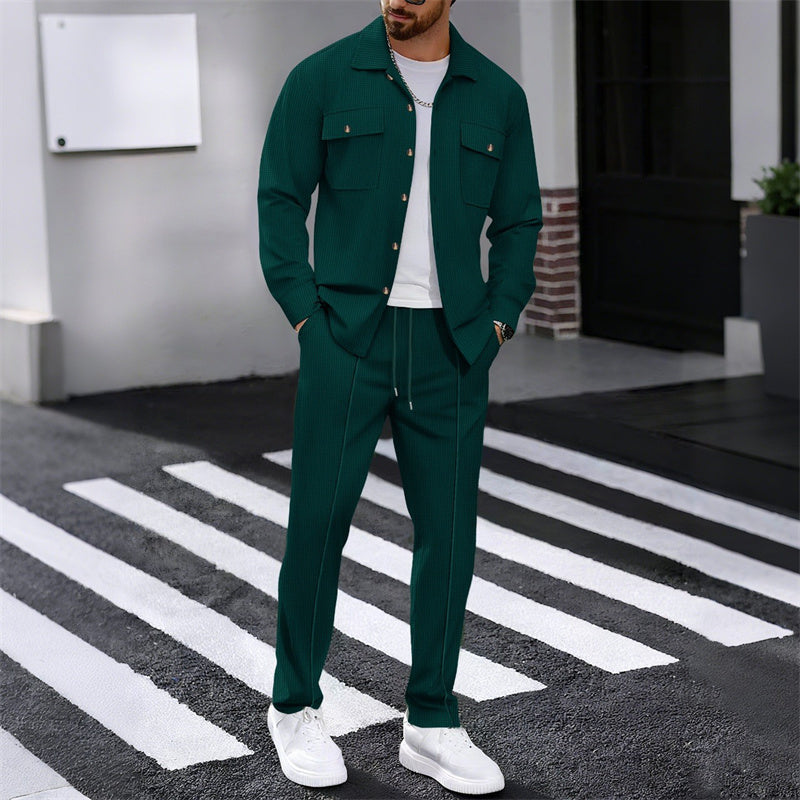 Maison — Ensemble Veste et Pantalon en Tricot Waffle