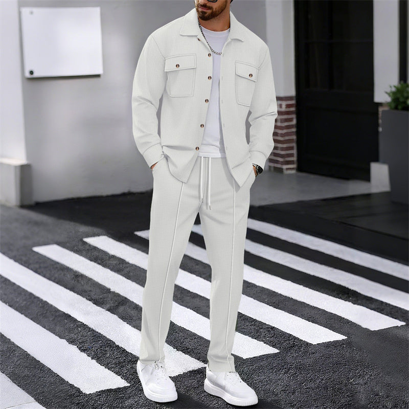 Maison — Ensemble Veste et Pantalon en Tricot Waffle
