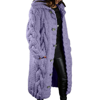 Ondine — Manteau Cardigan en Tricot Épais
