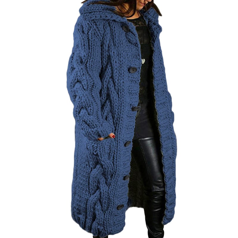 Ondine — Manteau Cardigan en Tricot Épais