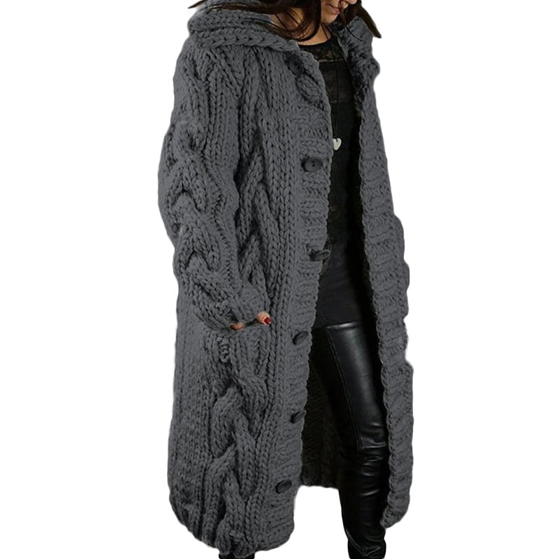 Ondine — Manteau Cardigan en Tricot Épais