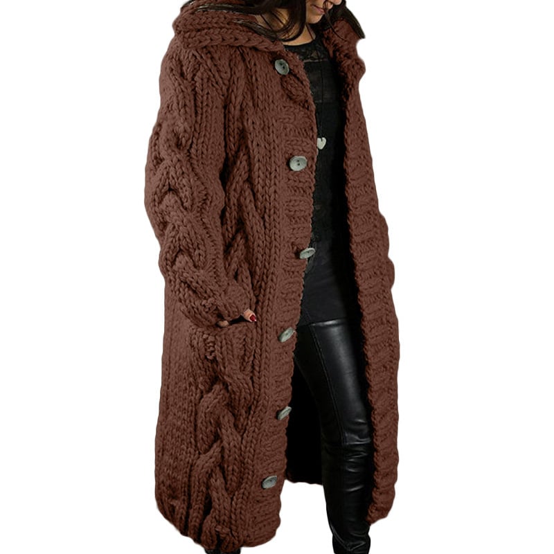 Ondine — Manteau Cardigan en Tricot Épais