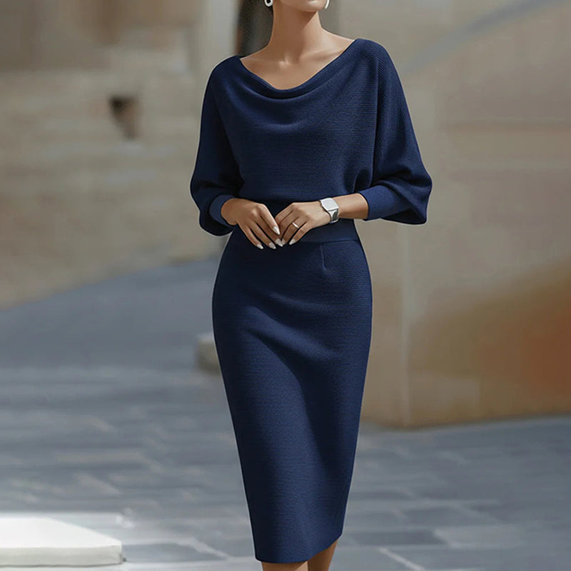 Silou — Robe Midi Élégante Ajustée Mince