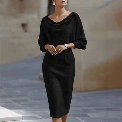 Silou — Robe Midi Élégante Ajustée Mince