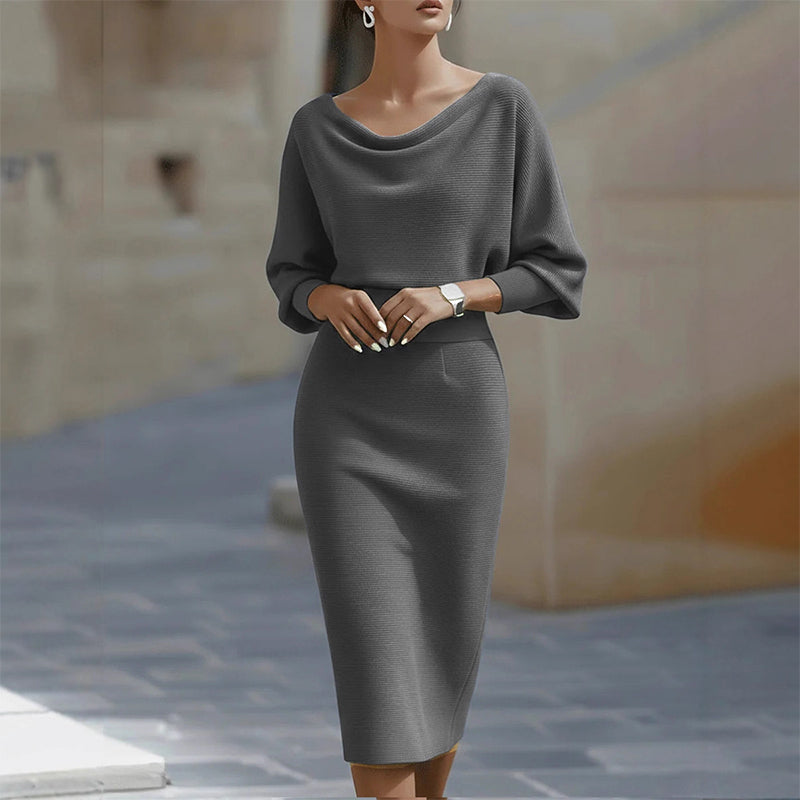 Silou — Robe Midi Élégante Ajustée Mince