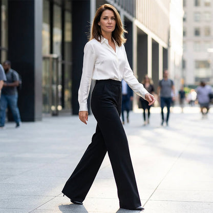 Marchelle — Pantalon de Costume Tailleur Taille Haute